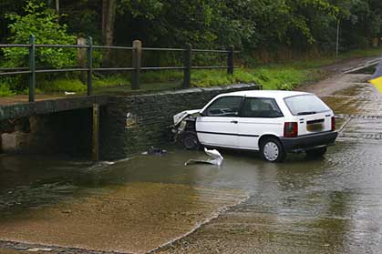 Accident on Rufford Lane.