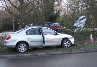 Accident on Rufford Lane.