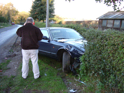 Accident on Rufford Lane.